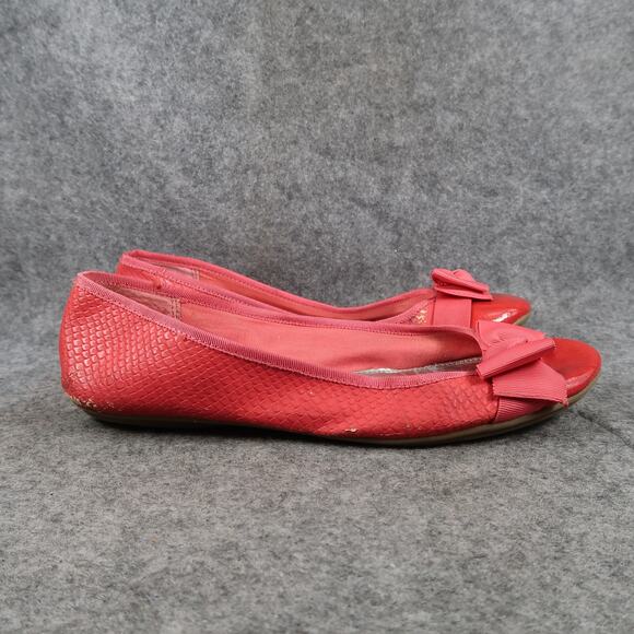 Alfani Shoes Womens 8 Ballet Dress Flats Bow Round Toe Slip On Skimmer Fashion - Picture 1 of 13
